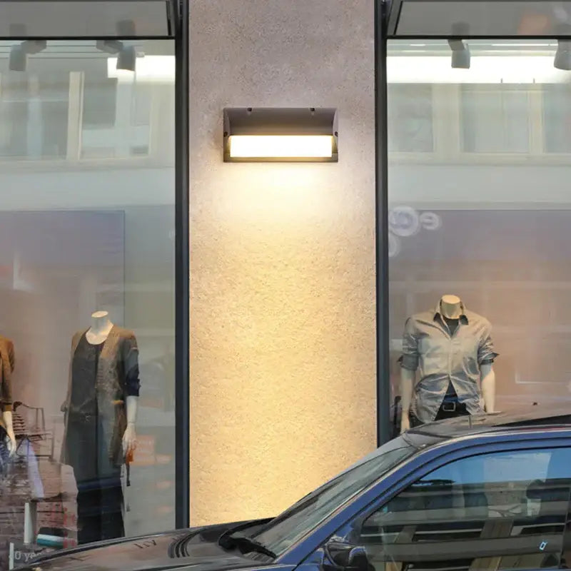 Black Glass Wall Lamp Radar Sensor Outdoor