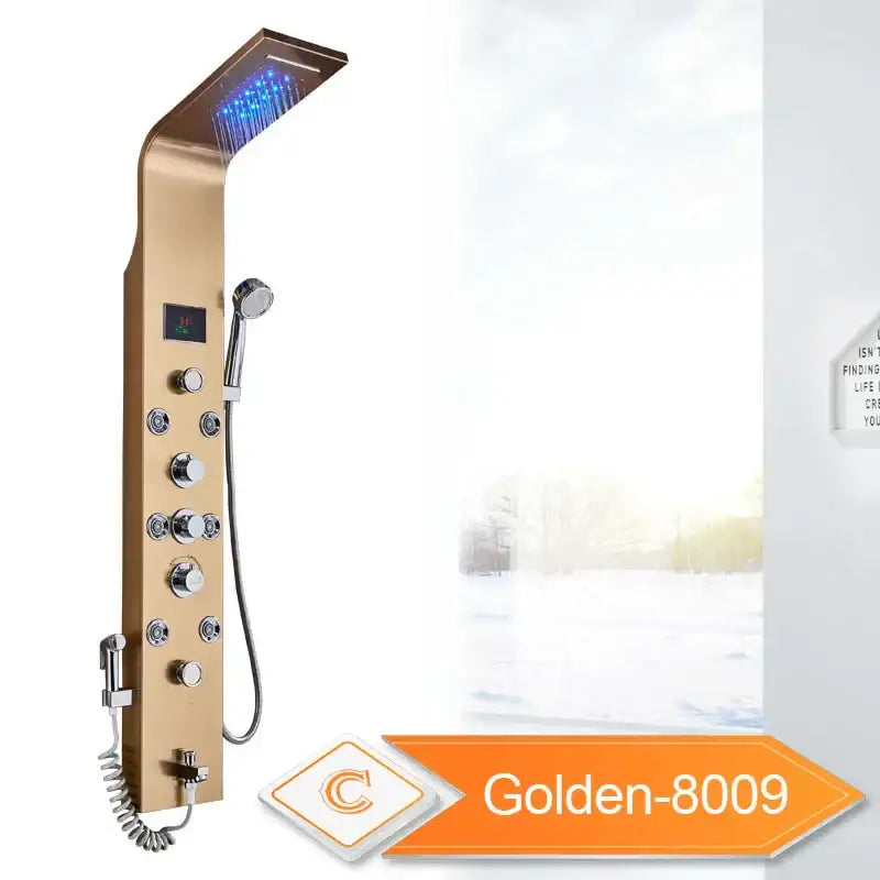 Silver Rainfall Shower Panel