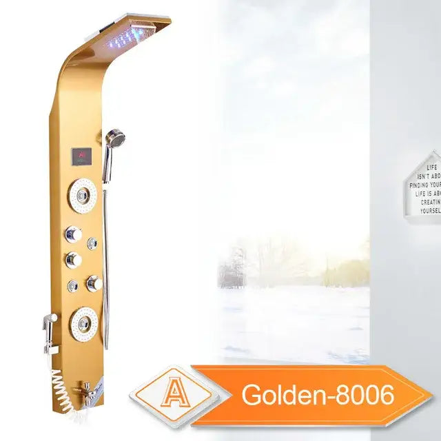 Silver Rainfall Shower Panel