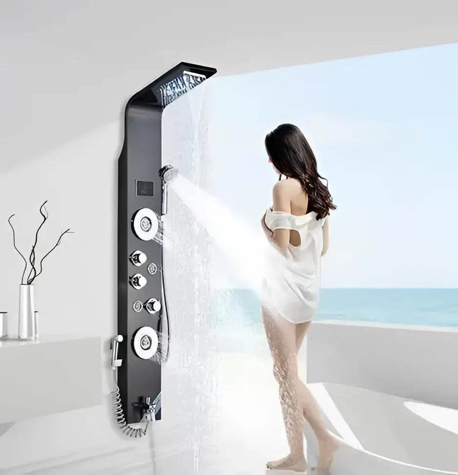 Silver Rainfall Shower Panel