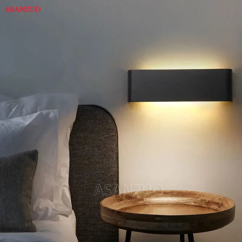 Silver LED Rectangle Wall Lamp