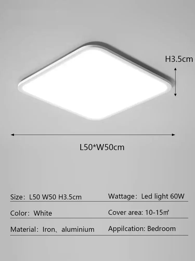 White Rectangular Ceiling Light