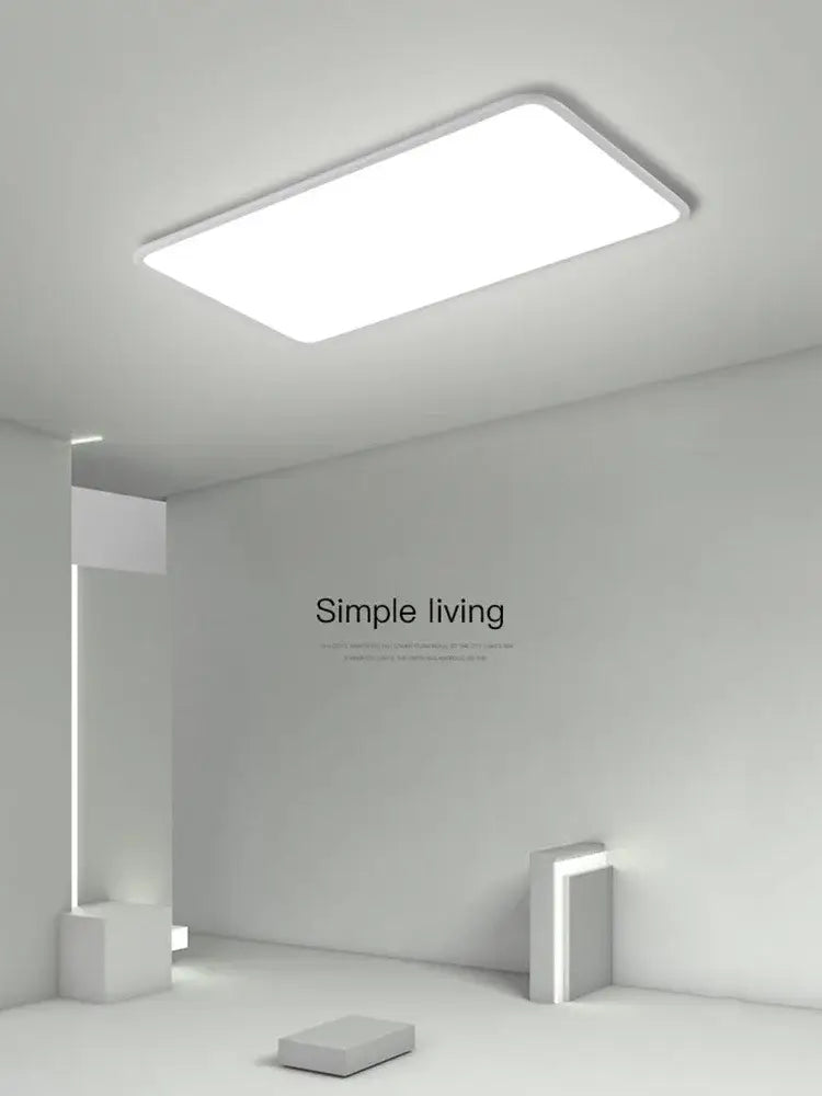White Rectangular Ceiling Light