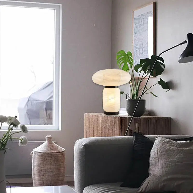 Ribbed Paper Table Lamp