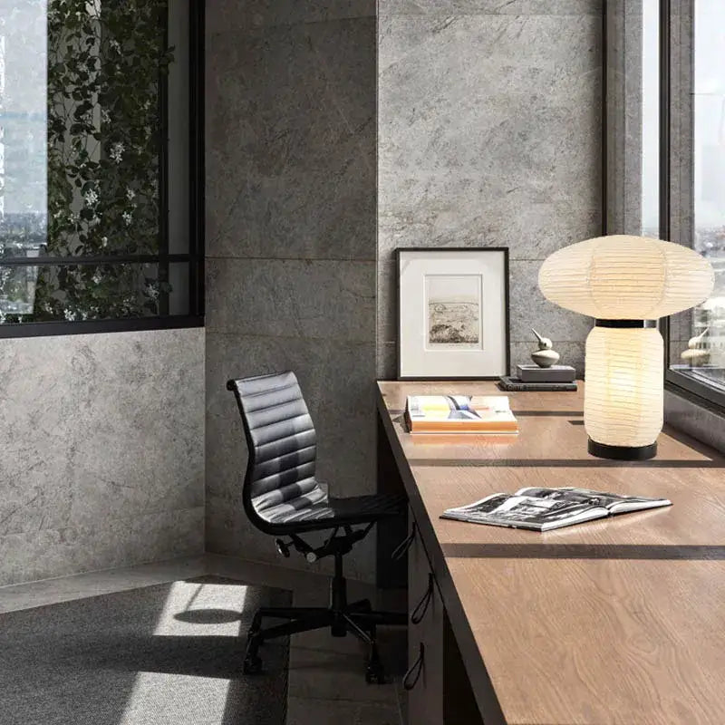 Ribbed Paper Table Lamp
