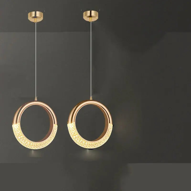 Gold Purple Moon Pendant Lamps