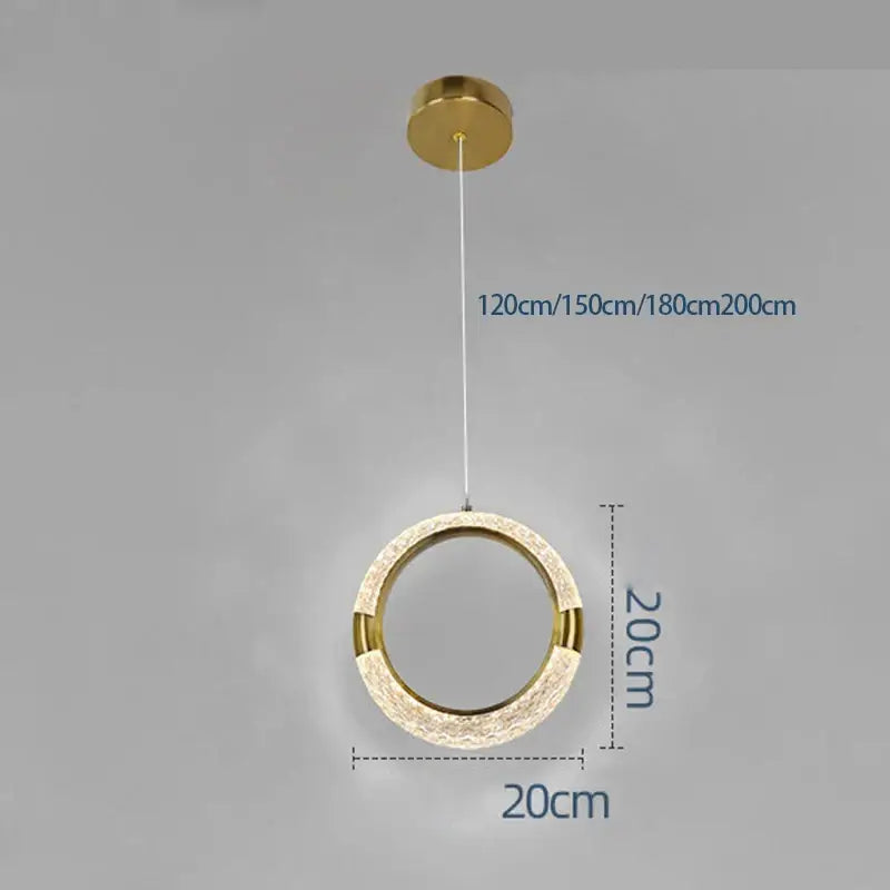 Gold Purple Moon Pendant Lamps