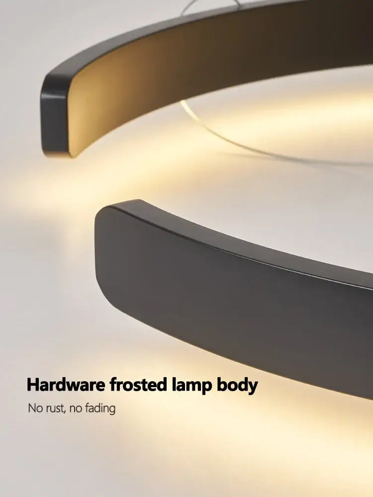 Gold LED Ring Chandelier Nordic Rose Gold