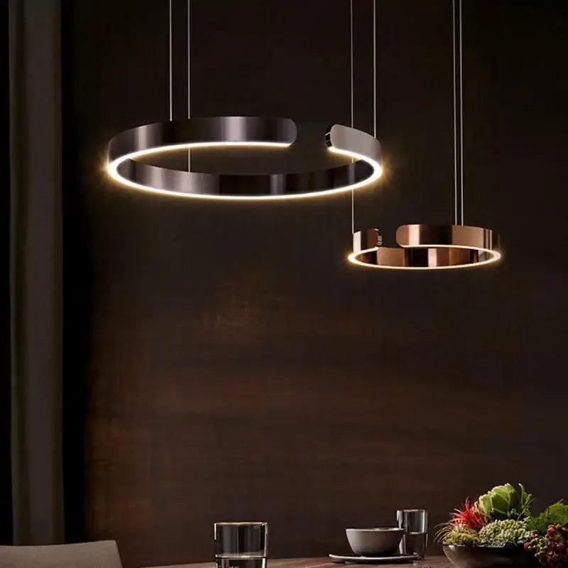 Gold Ring Chandelier Light
