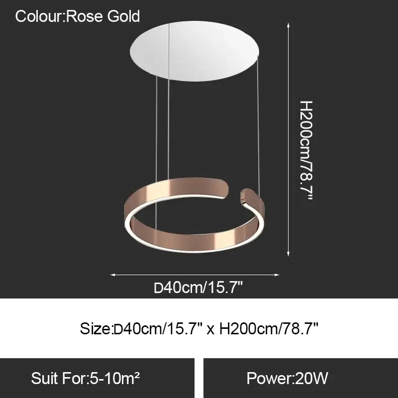 Gold Ring Chandelier Light
