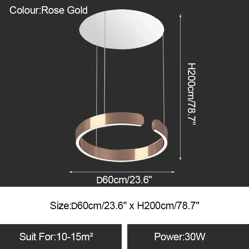 Gold Ring Chandelier Light
