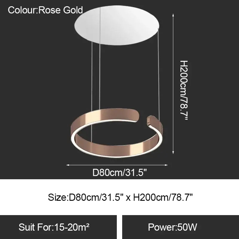 Gold Ring Chandelier Light