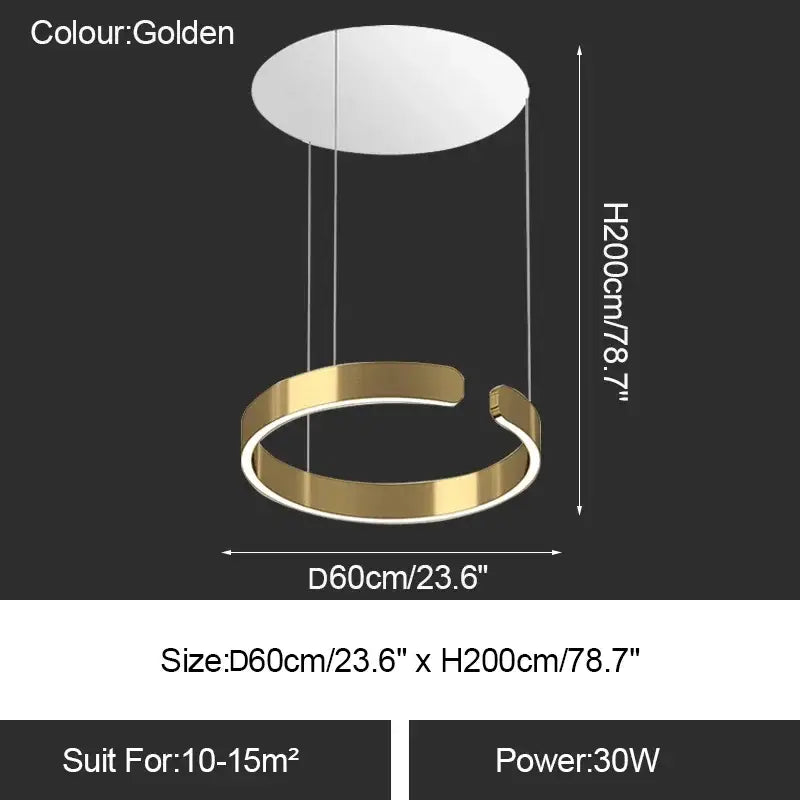 Gold Ring Chandelier Light