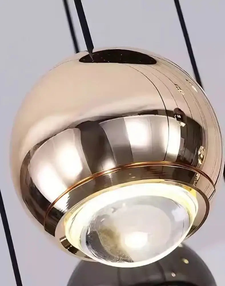 Black Gold Globe Chandelier 8-60 Heads