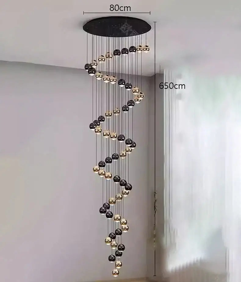 Black Gold Globe Chandelier 8-60 Heads