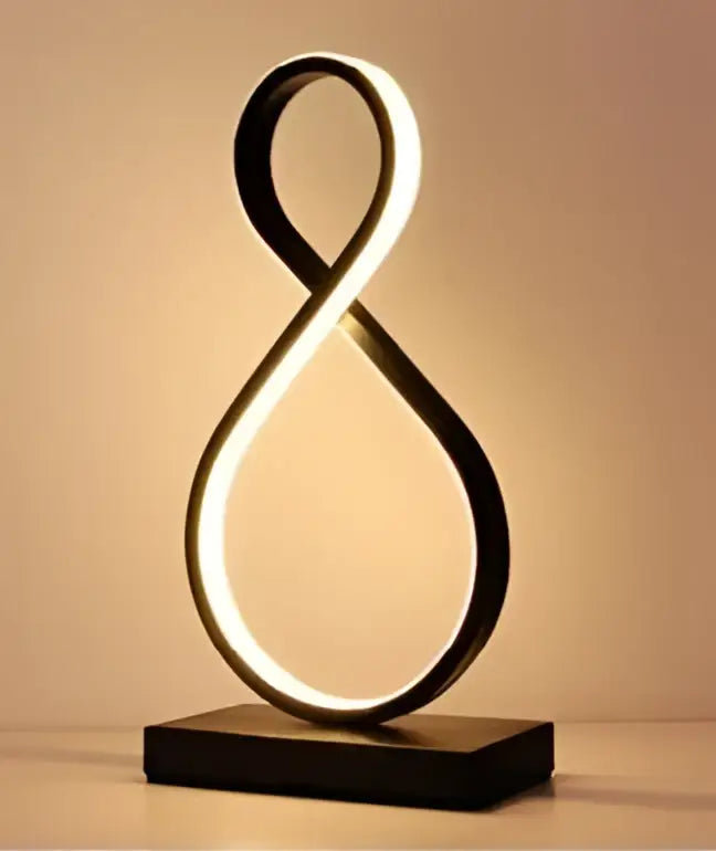 White LED Ring Table Lamp