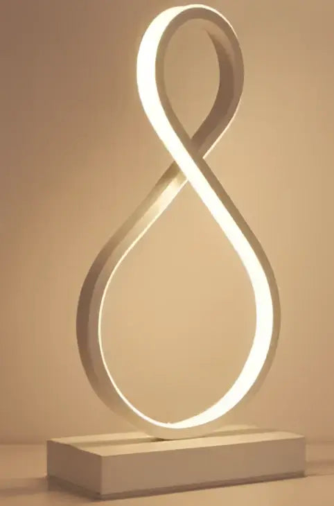 White LED Ring Table Lamp