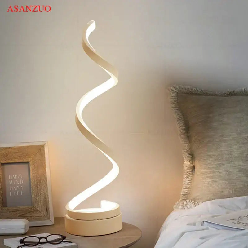 White LED Ring Table Lamp