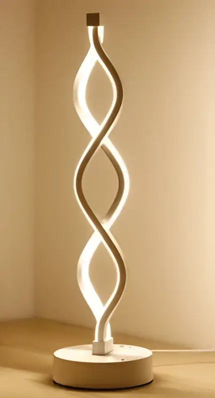 White LED Ring Table Lamp