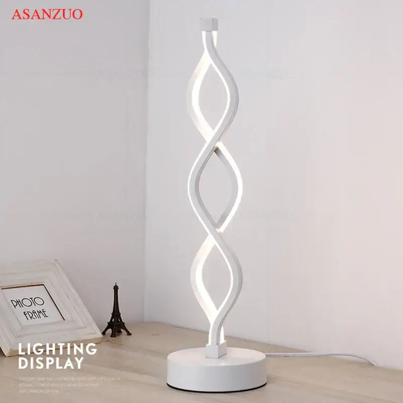 White LED Ring Table Lamp