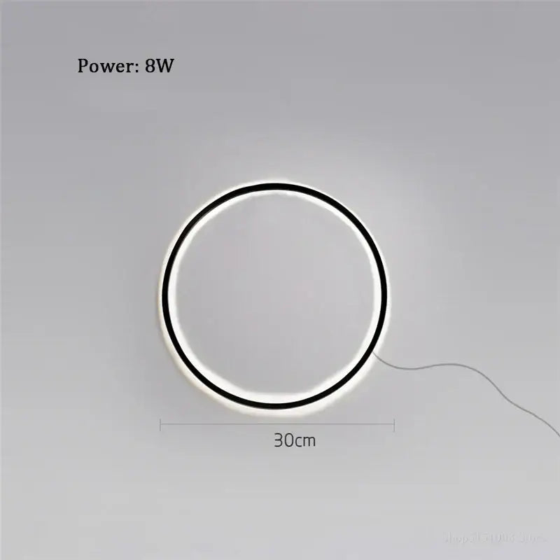 Black Ring Wall Lamp