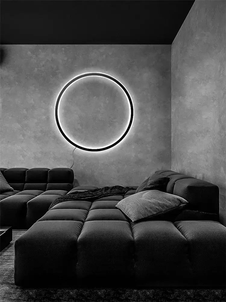 Black Ring Wall Lamp