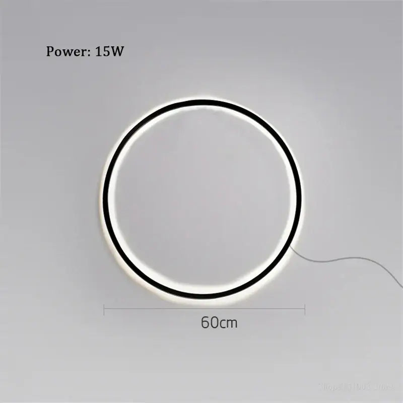 Black Ring Wall Lamp