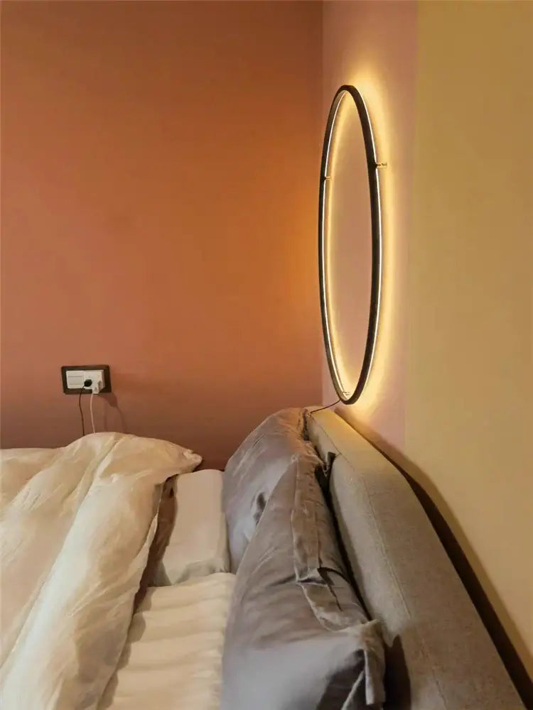 Black Ring Wall Lamp