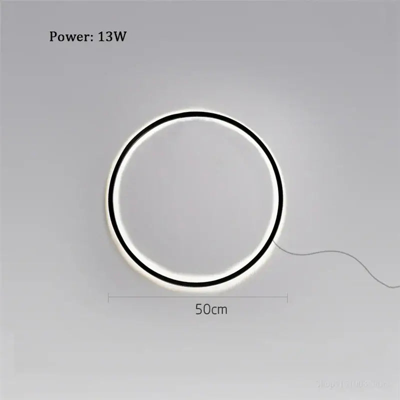 Black Ring Wall Lamp