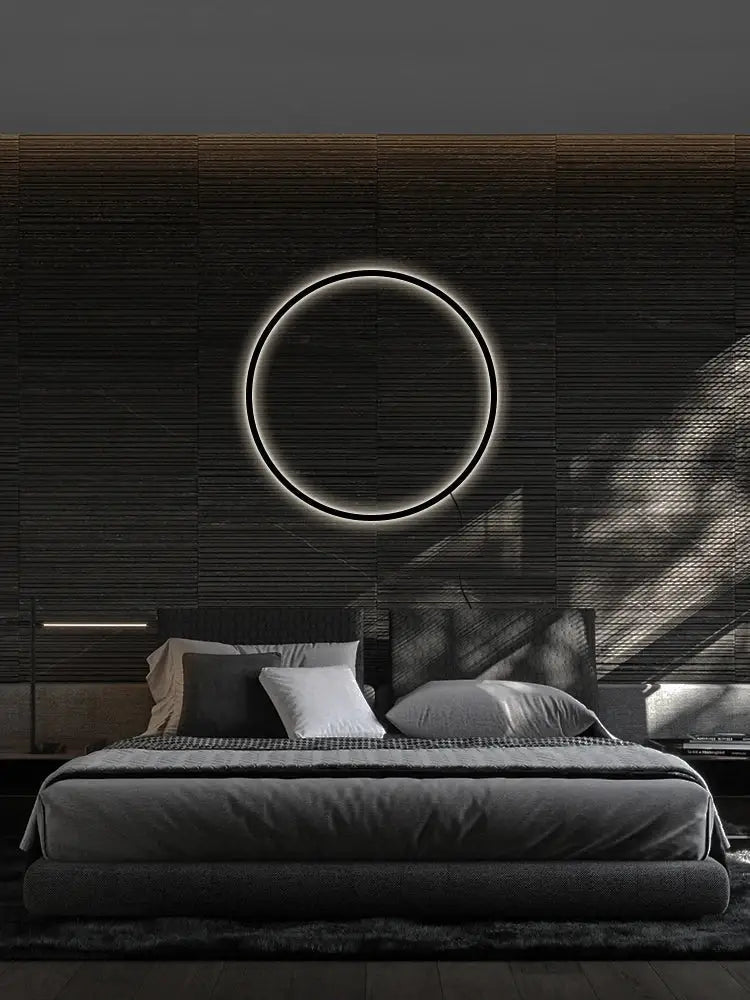 Black Ring Wall Lamp