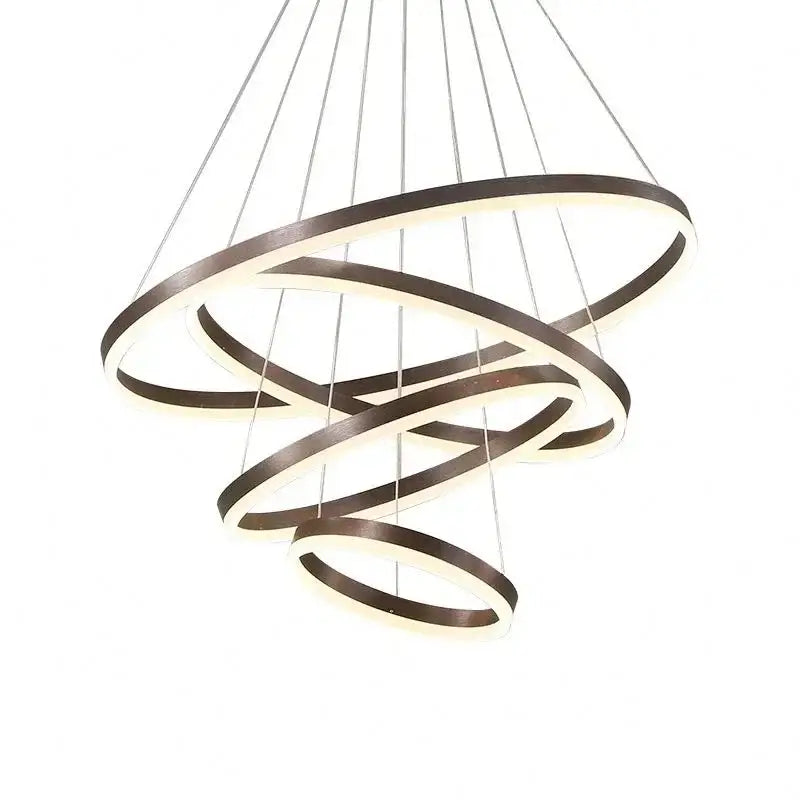 Bronze LED Rings Chandelier