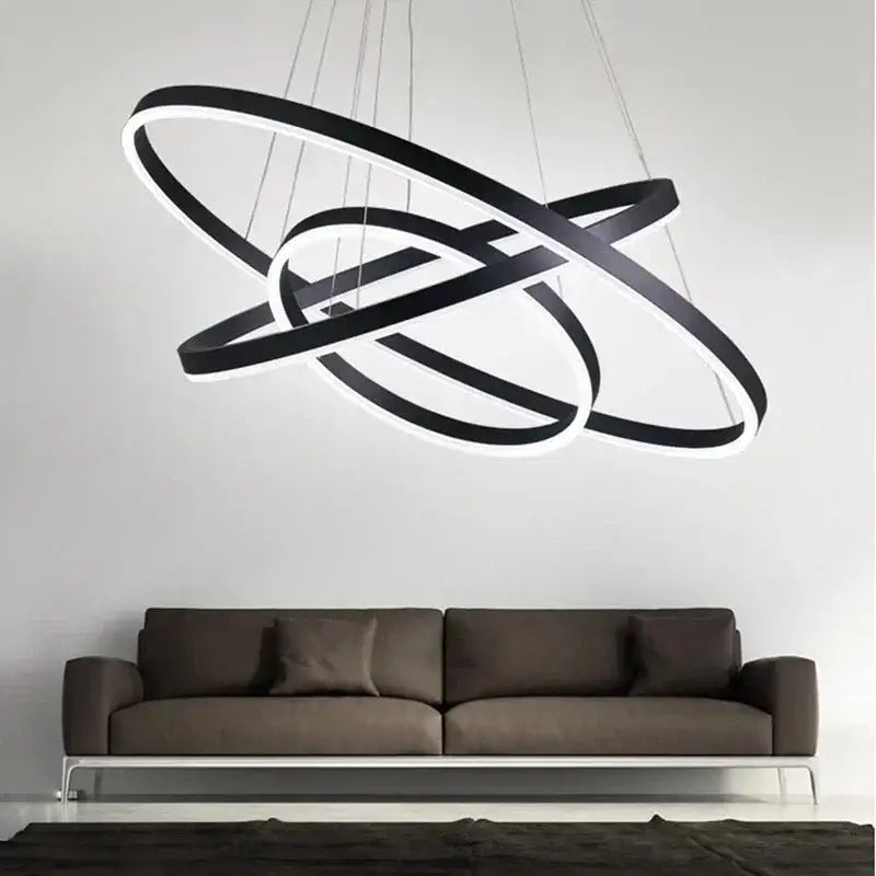 Bronze LED Rings Chandelier