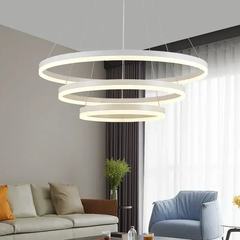 Bronze LED Rings Chandelier