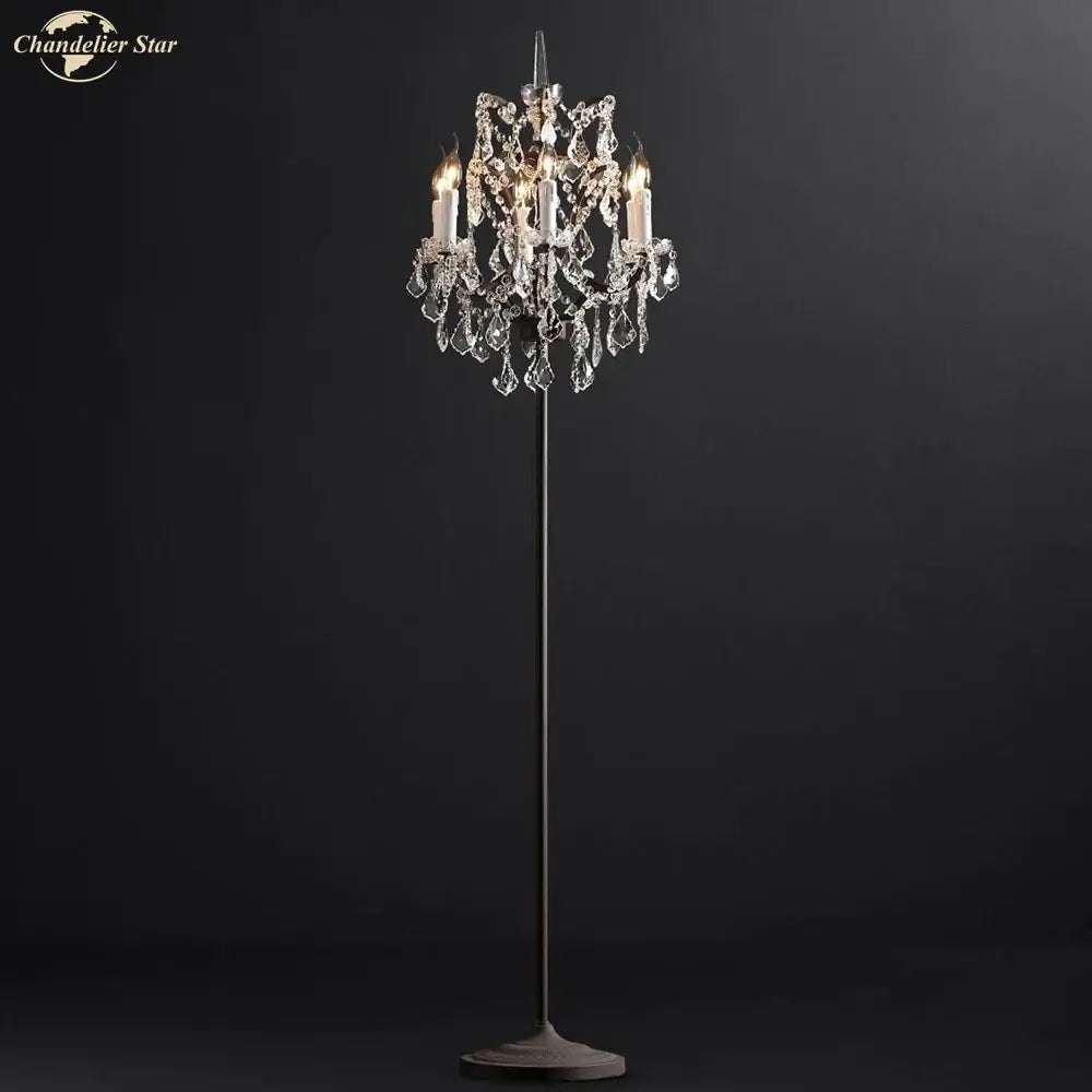 Black Crystal Floor Lamp