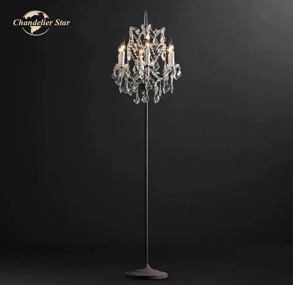 Black Crystal Floor Lamp