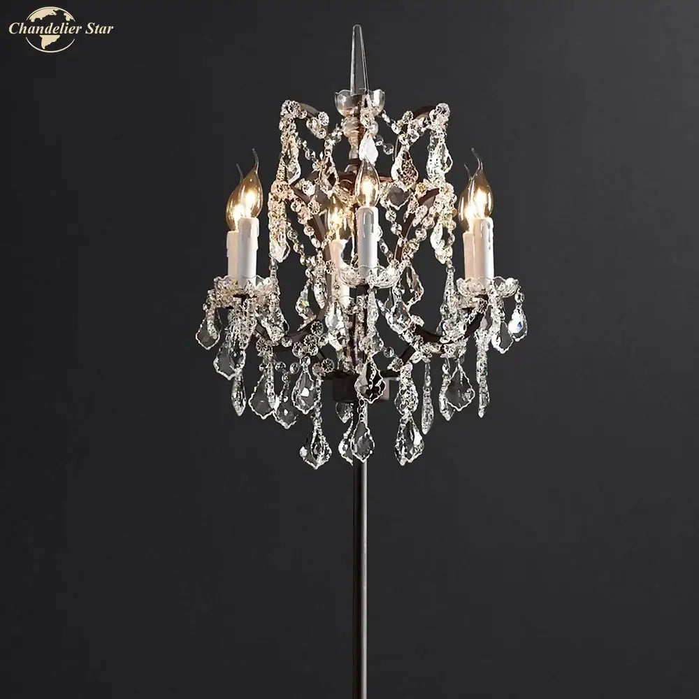 Black Crystal Floor Lamp