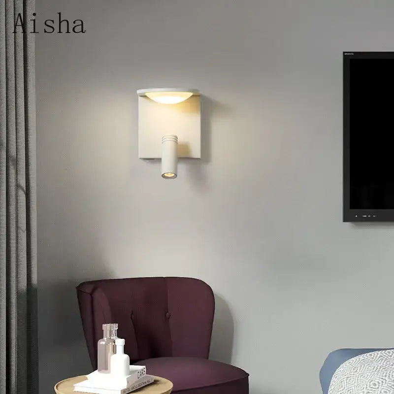 Black LED Square Wall Lamp