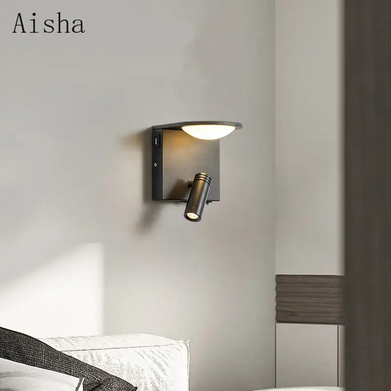 Black LED Square Wall Lamp
