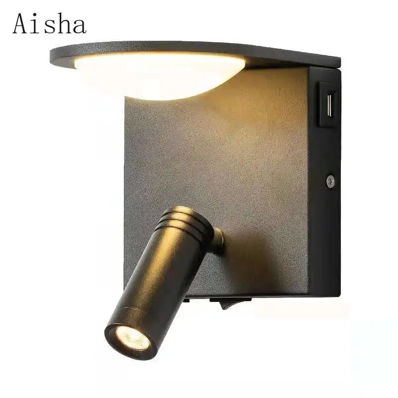 Black LED Square Wall Lamp