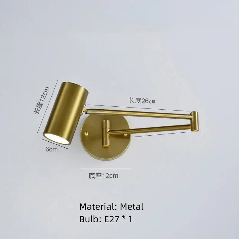 Gold Rotatable Wall Lamp
