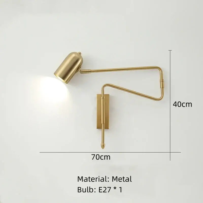 Gold Rotatable Wall Lamp