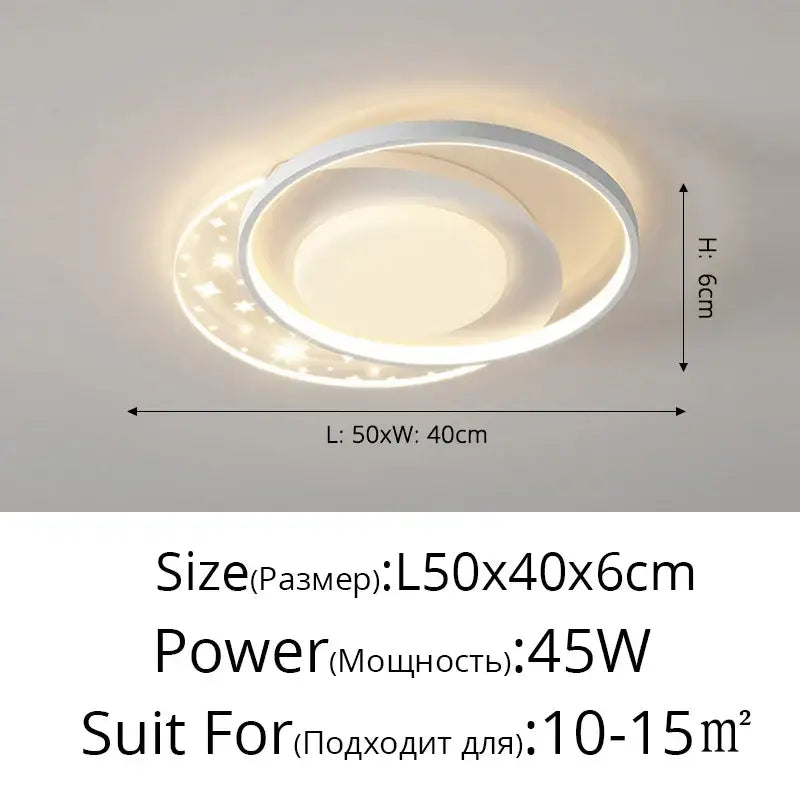 White Starry Round Ceiling