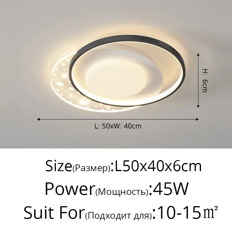 White Starry Round Ceiling