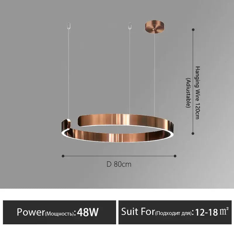 Rose Gold Ring Chandelier