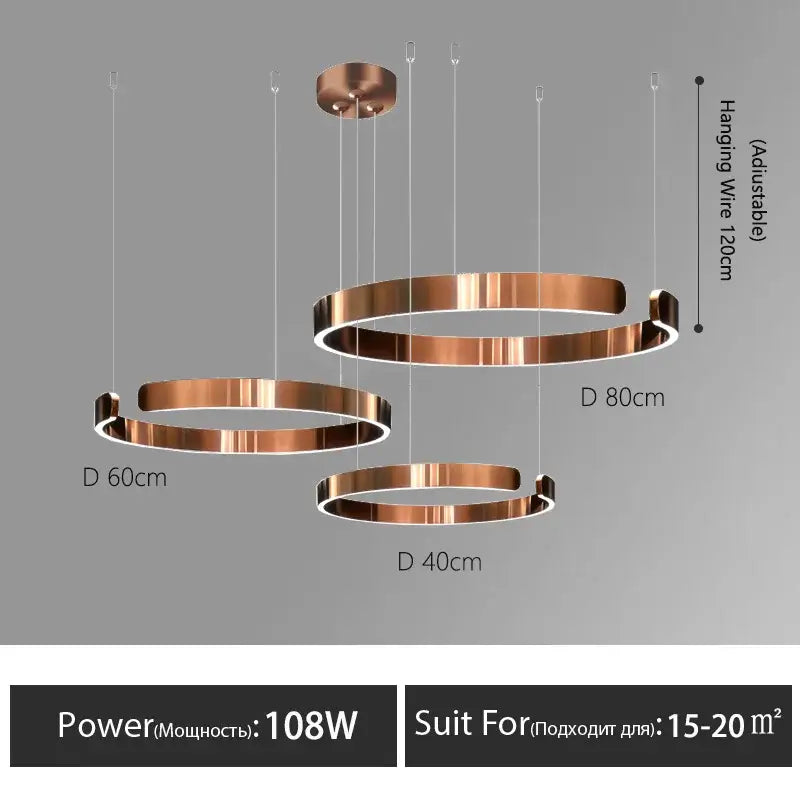 Rose Gold Ring Chandelier