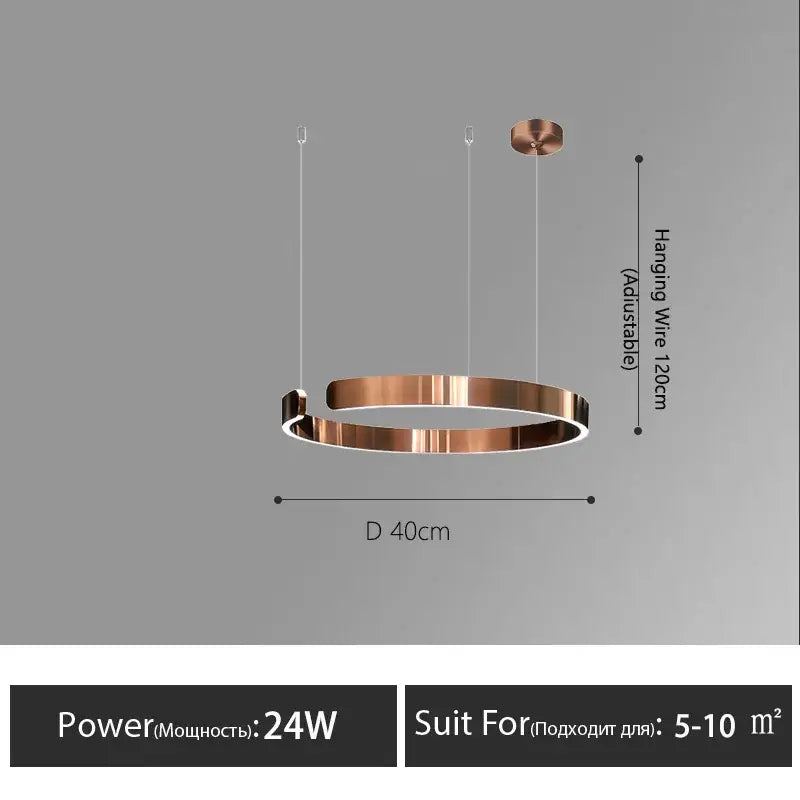 Rose Gold Ring Chandelier
