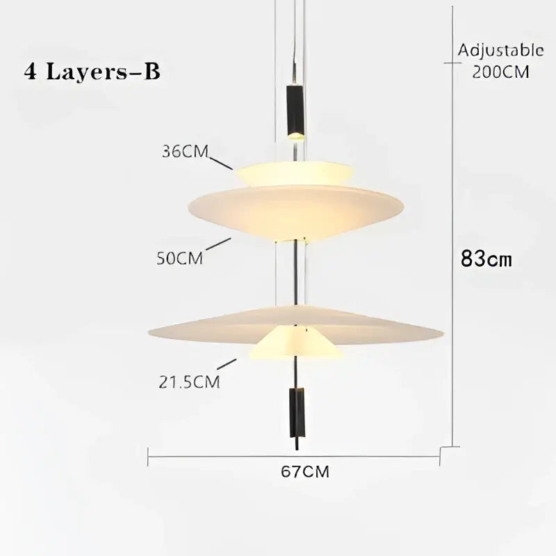 LED Saucer Chandelier