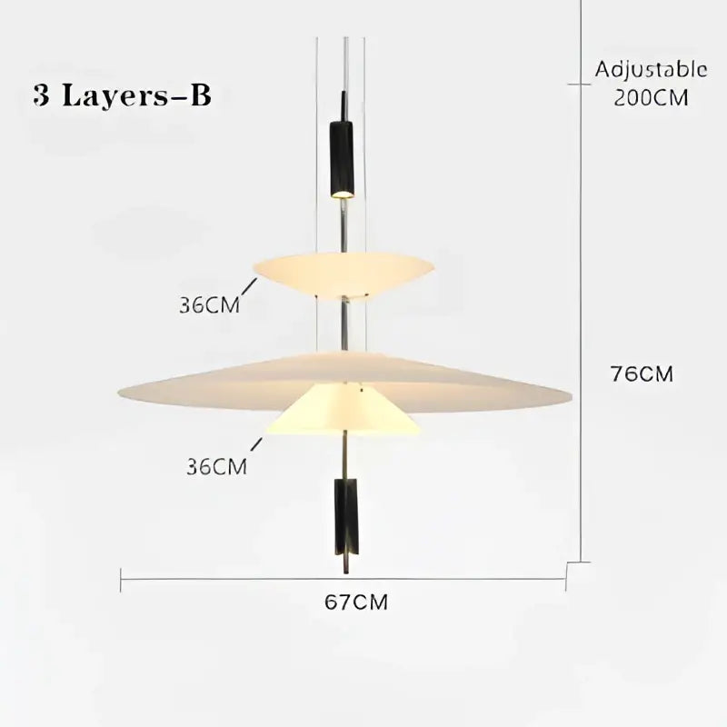 LED Saucer Chandelier
