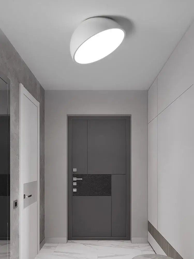 White Semicircular Ceiling Light