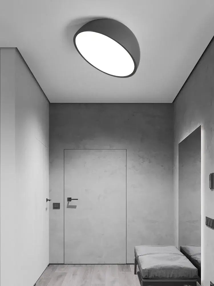 White Semicircular Ceiling Light